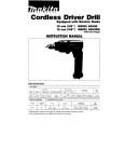 Makita CORDLESS DRIVER DRILL 607LDW Instruction manual