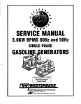 Westerbeke 3.0KW BPMG-60HZ Service manual