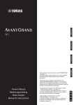 Yamaha AvantGard N1 Owner`s manual