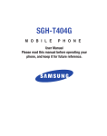 Samsung SGH-T404G User manual