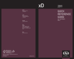 Scion xD 2011 Owner`s manual