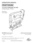 Craftsman 315.114280 Operator`s manual
