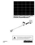 Shindaiwa PowerBroom PS344 Operator`s manual