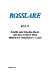 Rosslare AC-215 Installation guide