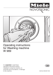 Miele W 969 Operating instructions