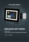 Bresser DPF-820W Instruction manual