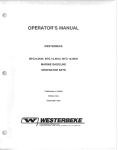 Westerbeke 15.0KW -60Hz EDT Operator`s manual