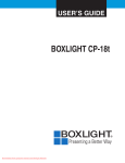 BOXLIGHT CP-18t User`s guide