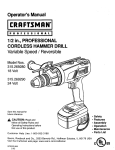 Craftsman 315.269280 Operator`s manual