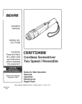 Craftsman 315.111690 Owner`s manual