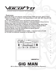 VocoPro GIG-MAN Operating instructions