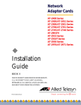 Allied Telesis AT-2501 Series Installation guide