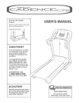 Weslo Cadence C78 Treadmill Specifications
