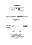 RME Audio Hammerfall Digiface User`s guide
