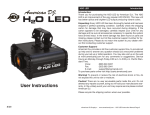 ADJ H2O LED Instruction manual