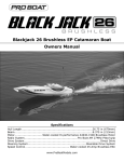 ProBoat Blackjack 26 Brushless Specifications