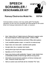 Ramsey Electronics SS70A Instruction manual