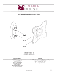 Premier Mounts Universal Flat-Only Mount UFM Specifications