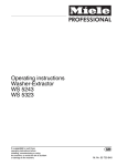 Miele WS 5243 Operating instructions