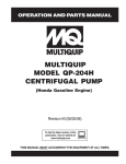 MULTIQUIP QP-204H Specifications