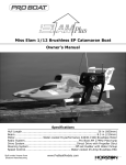 Pro Boat Miss Elam Plus Owner`s manual