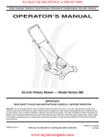 MTD 11A-084C000 Operator`s manual