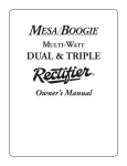 Mesa/Boogie pmn Owner`s manual
