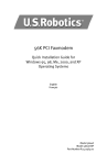 US Robotics USR5660A Installation guide