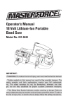 MasterForce 241-0440 Operator`s manual