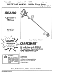 Craftsman 358.798490 Operator`s manual