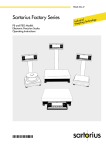 Sartorius FBG Operating instructions