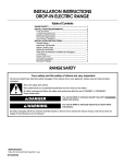 installation instructions drop-in electric range