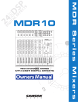 Samson MDR10 Specifications