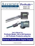 Accurate Technology ProScale User`s manual