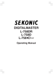 Sekonic L-758 Technical data