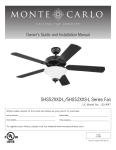 Monte Carlo Fan Company 3BvR52XXd-L Installation manual