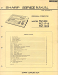Sharp mz-800 Service manual