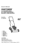 Craftsman LAWN TRACTOR 917.27267 Owner`s manual