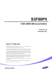 Samsung S3F80P5X User`s manual