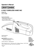 Craftsman 315.177520 Operator`s manual