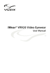 Vuzix iWear M920 User manual