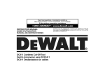 DeWalt DC411 Instruction manual
