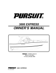 PURSUIT 3000 OFFSHORE EXPRESS Owner`s manual