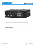 Shure FP33 User guide