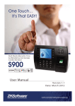 ZK S900 User manual