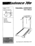 Weslo 831.293020 User`s manual