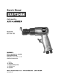 Craftsman AIR HAMMER 875.19119 Owner`s manual