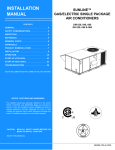 York CSA DH 036 Installation manual