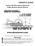 Ultra Start 45xx Series Owner`s manual