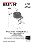 Bunn SRU Service manual